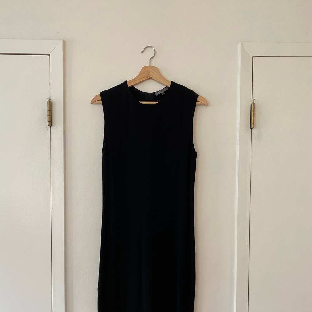 Vince Black Stretchy Sheath Dress Sz Medium - Picture 3 of 7